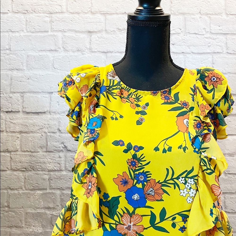 Floral Ruffle Blouse